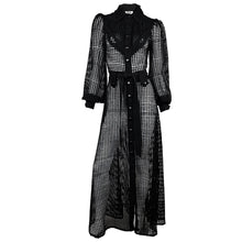 Load image into Gallery viewer, Cowboys Tears dress - Black guipure lace