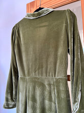 Load image into Gallery viewer, Cademar Velvet Dress - Green SAMPLE SALE