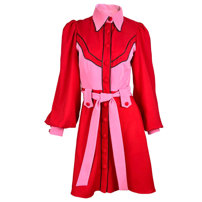 Mini Cowboy's Tears dress - Red & Pink