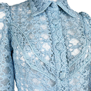 Cowboys Tears Dress - Blue guipure lace