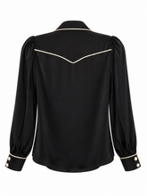 Load image into Gallery viewer, Anytime, Cowboy blouse - Black