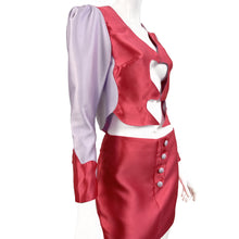 Load image into Gallery viewer, Fire Spirit Skirt - Cherry Red &amp; Lilac