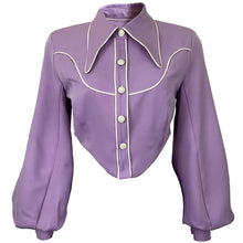 Load image into Gallery viewer, Faux Real Lavender Blouse