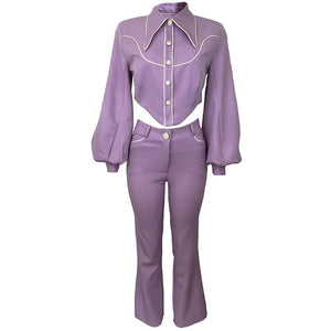 Faux Real Lavender Trousers