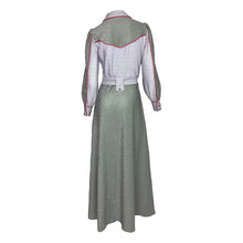 Load image into Gallery viewer, Cowboy’s Tears dress - Green &amp; Silver