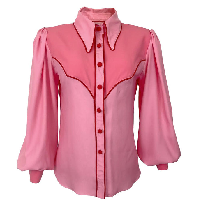 Anytime, Cowboy Blouse - Pink